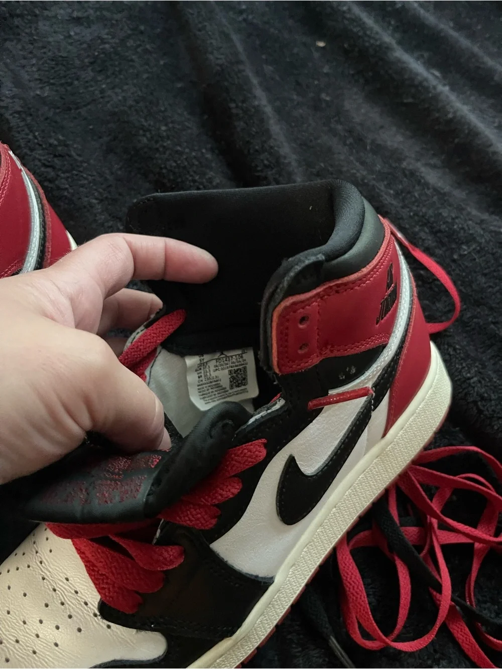 Nike Air Jordan 1 Kids Sneakers in Red Black White